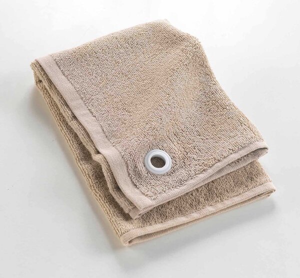 Beżowy bawełniany ręcznik frotte 50x50 cm Cuistot – douceur d'intérieur