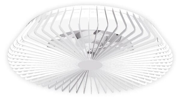 Inteligentny wentylator sufitowy LED Himalaya, biały, DC, cichy – Mantra Mantra Iluminación, Himalaya, ściemnialny, biały, salon, metal, nowoczesny