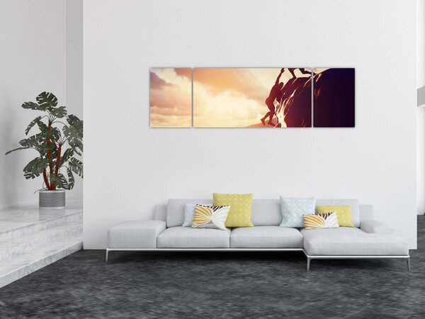 Obraz -Wspinacze (170x50 cm)