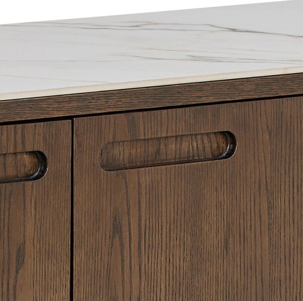 Kredens Southampton 160 cm, dąb dymiony i blat ceramiczny (24618)
