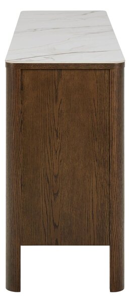 Kredens Southampton 160 cm, dąb dymiony i blat ceramiczny (24618)