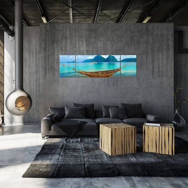Obraz - Hamak na plaży 3 (170x50 cm)