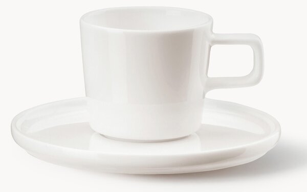 Filiżanka ze spodkiem z porcelany kostnej Oco, 6 szt