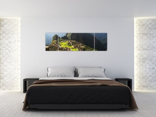 Obraz - Lamy na Machu Picchu (170x50 cm)