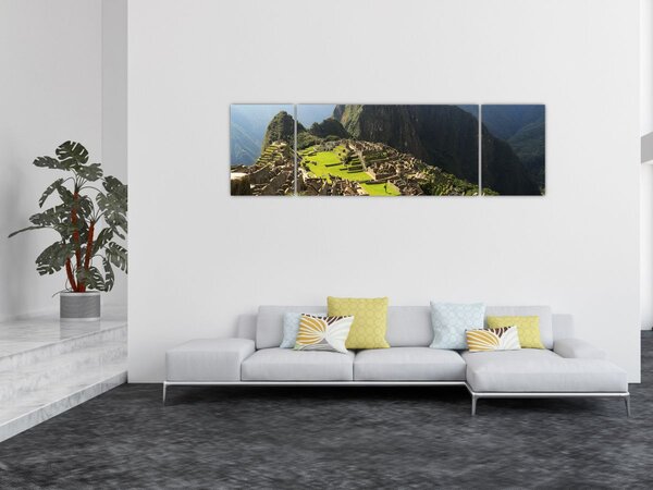 Obraz - Lamy na Machu Picchu (170x50 cm)