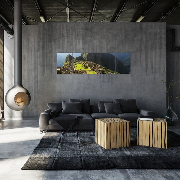 Obraz - Lamy na Machu Picchu (170x50 cm)