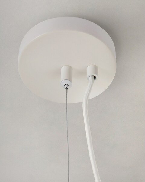 Biała lampa sufitowa z tekstylnym kloszem ø 30 cm Somar – Kave Home