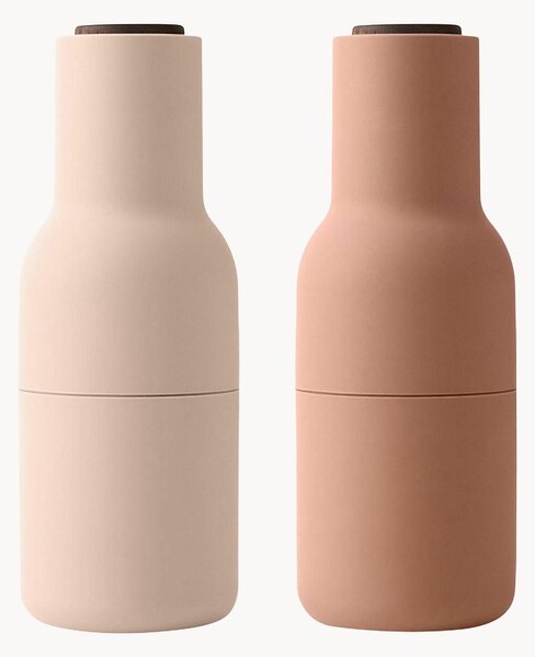 Komplet młynków do soli i pieprzu z pokrywką z drewna orzechowego Bottle Grinder, 2 elem