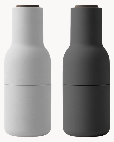 Komplet młynków do soli i pieprzu z pokrywką z drewna orzechowego Bottle Grinder, 2 elem