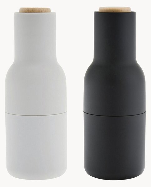 Komplet młynków do soli i pieprzu z pokrywką z drewna bukowego Bottle Grinder, 2 elem