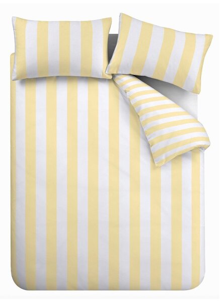 Żółta pościel jednoosobowa 135x200 cm Cove Stripe – Catherine Lansfield