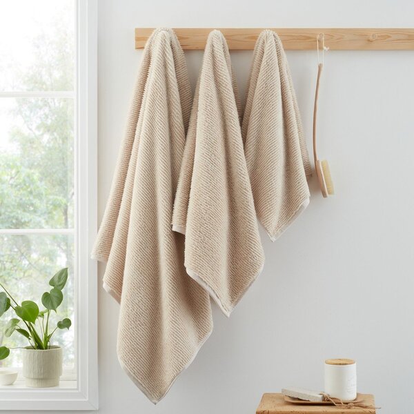 Beżowy bawełniany ręcznik kąpielowy 70x127 cm Soft Zero Twist Spa Towel – Bianca