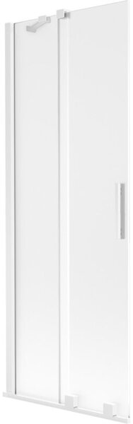 Mexen Velar parawan nawannowy 2-skrzydłowy rozsuwany 70 x 150 cm, szron, biały - 896-070-000-31-20