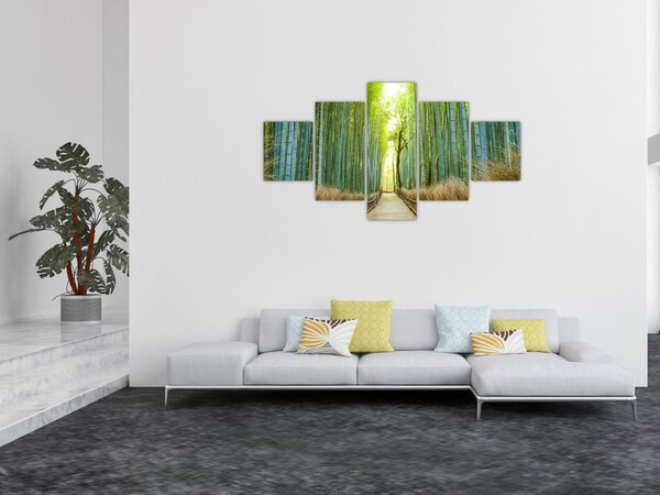 Obraz - Alejka z bambusami (125x70 cm)