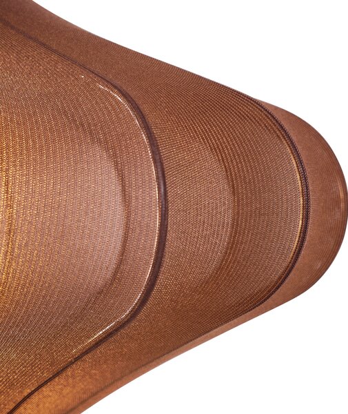 Lampa wisząca Japandi brązowa z materiałowym abażurem 50 cm - Plu