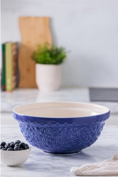 Niebieska kamionkowa misa ø 26 cm Fruits Blueberry – Mason Cash