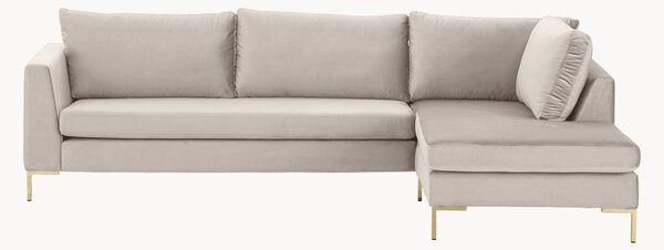 Sofa narożna z aksamitu Luna