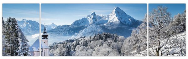 Obraz - Zaśnieżony krajobraz (170x50 cm)