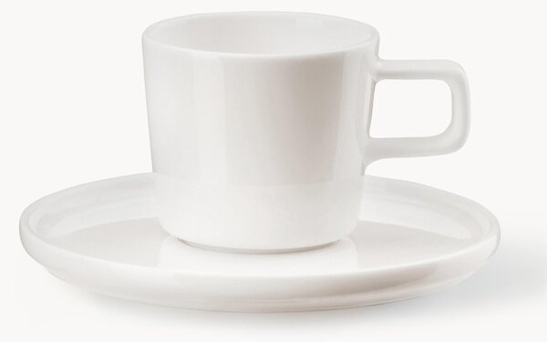 Filiżanka ze spodkiem z porcelany kostnej Oco, 6 szt