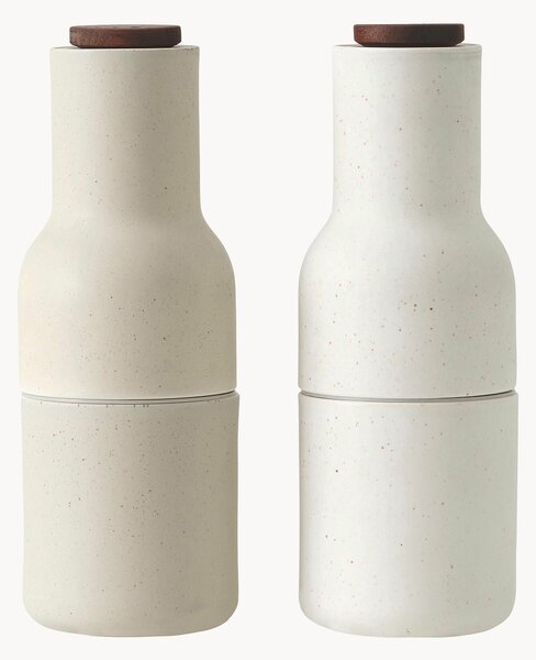 Komplet młynków do soli i pieprzu z pokrywką z drewna orzechowego Bottle Grinder, 2 elem
