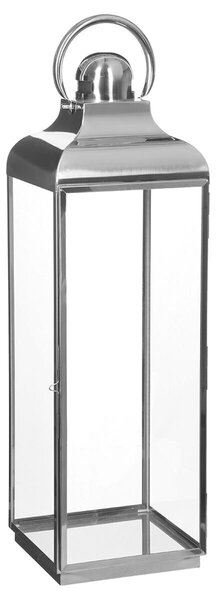 Lampion dekoracyjny szklany INOX, 3 sztuki w komplecie