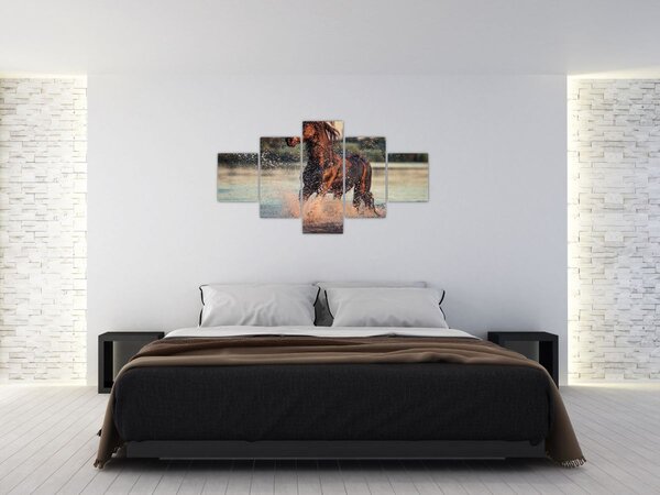 Obraz - Biegnący koń (125x70 cm)