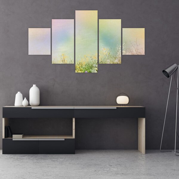 Obraz - Malowana łąka 2 (125x70 cm)