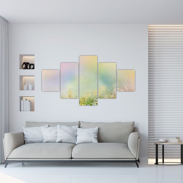 Obraz - Malowana łąka 2 (125x70 cm)