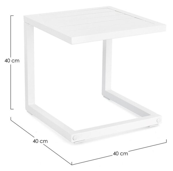Aluminiowy stolik ogrodowy 40x40 cm Hilde – Bizzotto