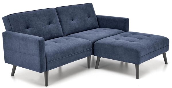 Granatowa sofa narożna z funkcją spania D4-T86
