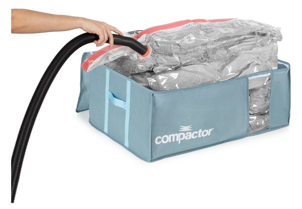 Plastikowy pojemnik próżniowy do przechowywania ubrań 65x45x27 cm Blue Edition – Compactor