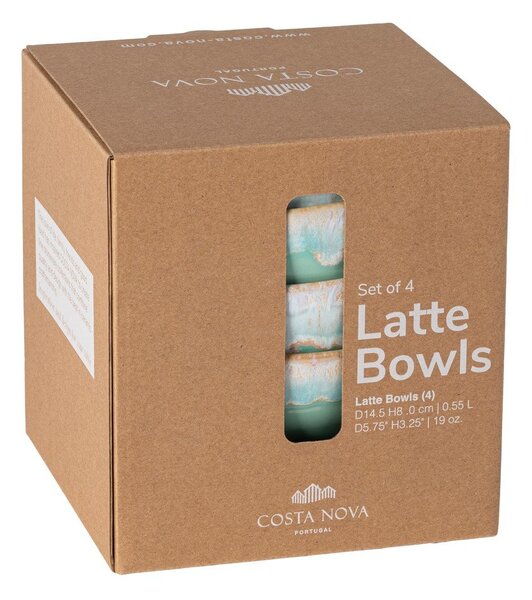 Turkusowe kamionkowe miski zestaw 4 szt. ø 15 cm Latte – Costa Nova