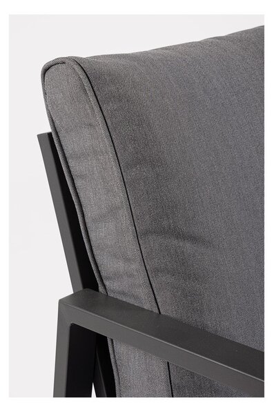 Antracytowy aluminiowy zestaw mebli ogrodowych dla 4 osób Hilde – Bizzotto
