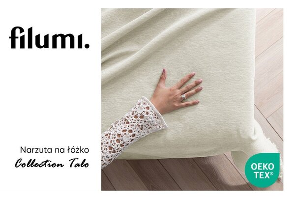 Kremowa narzuta z szenilu 220x240 cm Talo – Filumi