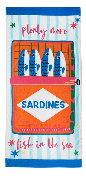 Bawełniany ręcznik plażowy 76x160 cm Sardines – Catherine Lansfield