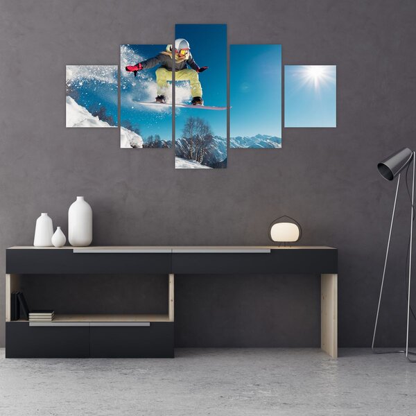 Obraz - Snowboardzista (125x70 cm)