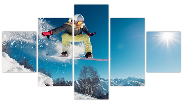 Obraz - Snowboardzista (125x70 cm)