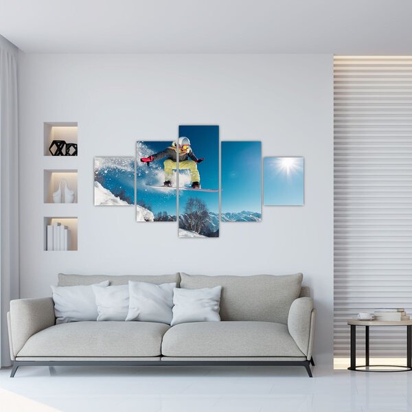 Obraz - Snowboardzista (125x70 cm)