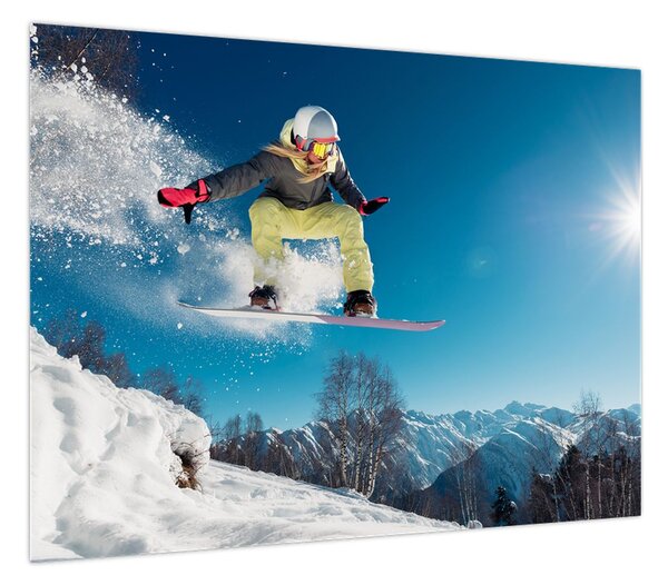 Obraz - Snowboardzista (70x50 cm)