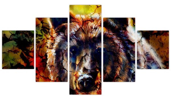 Obraz - Niedźwiedź, malarstwo (125x70 cm)