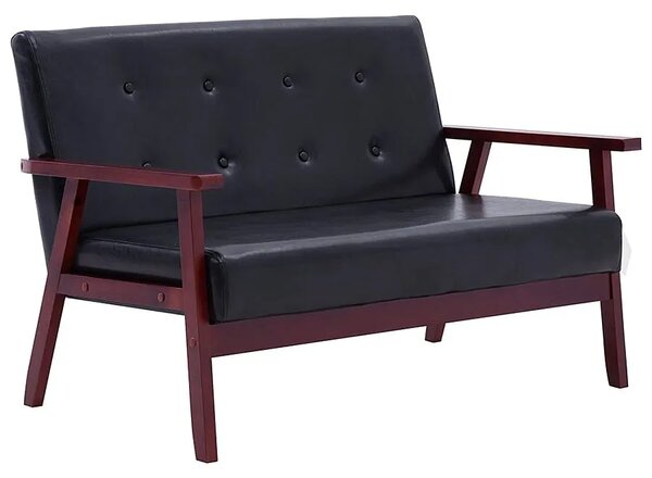 2 osobowa czarna sofa retro R3-F01