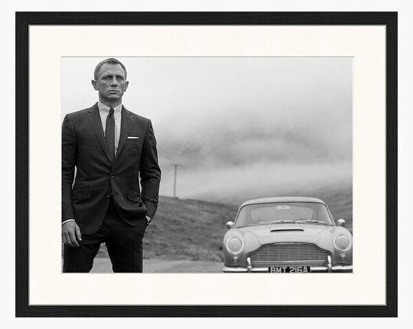 Oprawiony druk cyfrowy Daniel Craig as James Bond