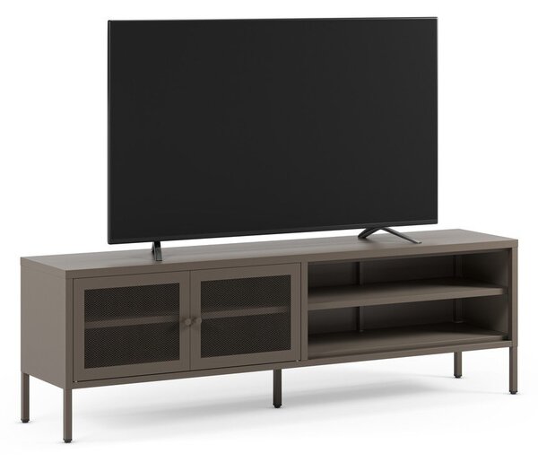 Szara metalowa szafka pod TV 160x50x35 cm Fayna – Marckeric