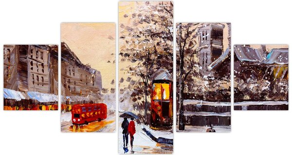 Obraz - Obraz miasta zimą (125x70 cm)