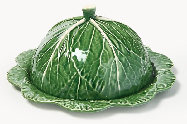 Ręcznie malowana maselniczka Cabbage