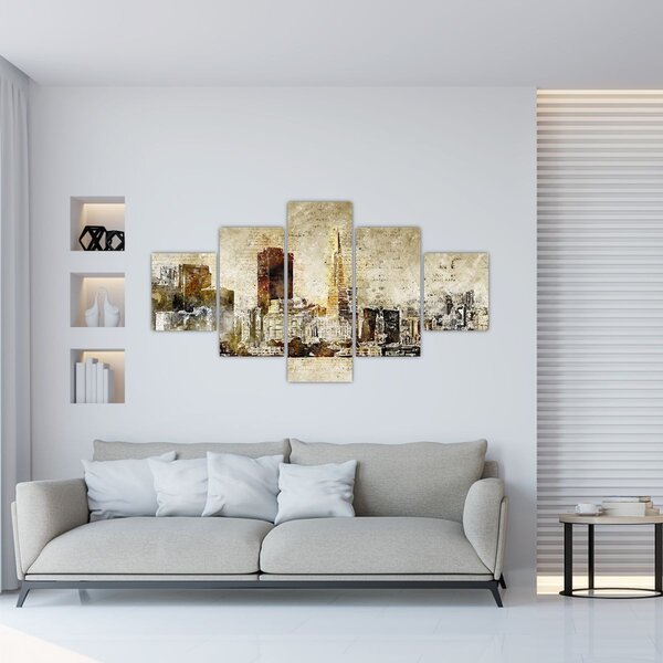 Obraz - Artystycznie ukształtowane miasto (125x70 cm)
