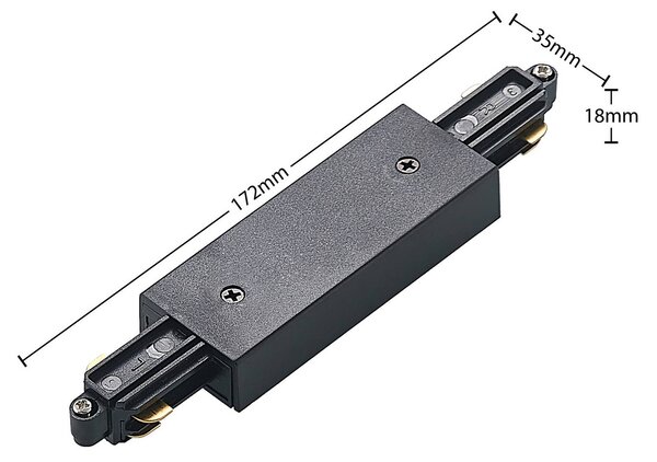 System szynowy Lindby Linaro, GU10, 4-punktowa, czarna, Ø 9 cm Linaro Lindby, możliwość ściemniania, czarny, przedpokój, metal, nowoczesny