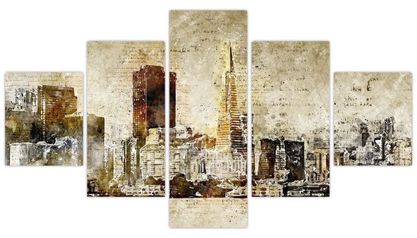 Obraz - Artystycznie ukształtowane miasto (125x70 cm)
