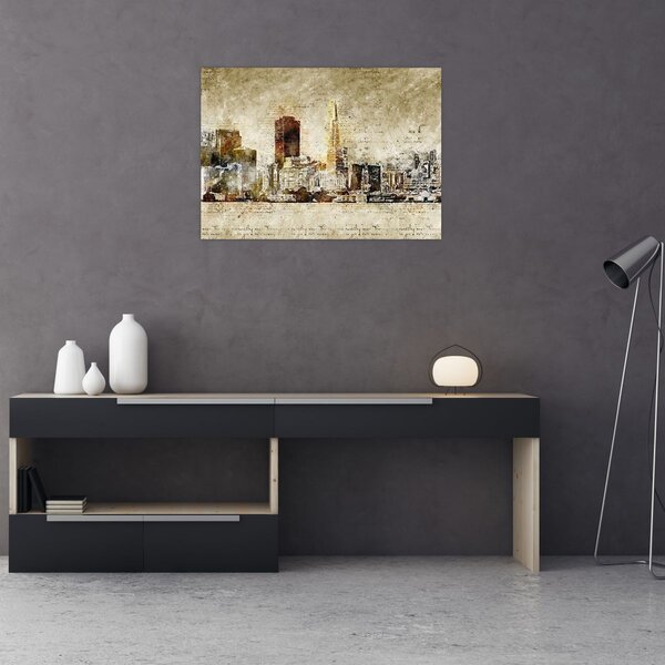 Obraz - Artystycznie ukształtowane miasto (70x50 cm)
