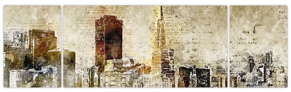 Obraz - Artystycznie ukształtowane miasto (170x50 cm)